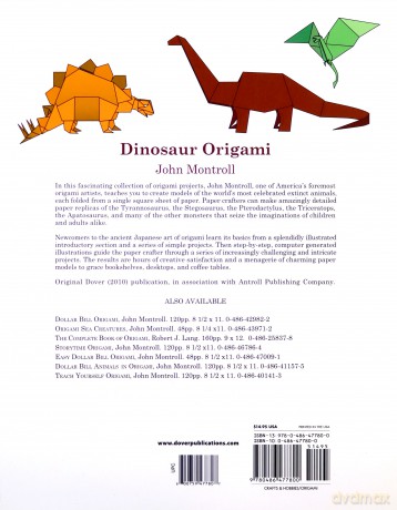 Dinosaur Origami (Dover Origami Papercraft) - John Montroll [KSIĄŻKA]