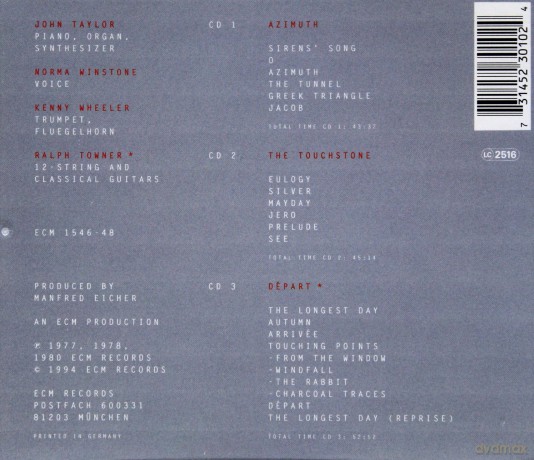 Azimuth: Azimuth/The Touchstone/Depart [CD]