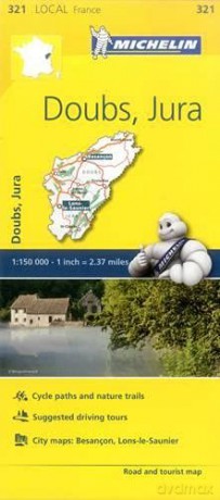 Doubs, Jura - Michelin Local Map 321: Map (Michelin Local Maps, 321) - Michelin [KSIĄŻKA]