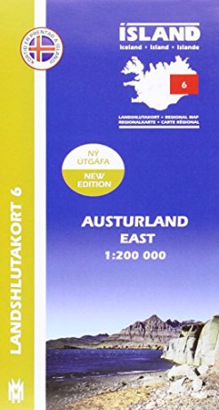East Iceland Map 1: 200 000: Regional map 6 - Mál og menning [KSIĄŻKA]