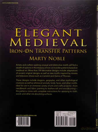 Elegant Medieval Iron-On Transfer Patterns (Dover Iron-On Transfer Patterns) - Marty Noble [KSIĄŻKA]