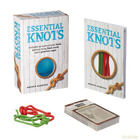 Essential Knots Kit: Includes Instructional Book, 48 Knot Tying Flash Cards and 2 Practice Ropes - Andrew Adamides [KSIĄŻKA]