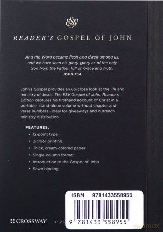 ESV Gospel of John, Reader's Edition - Crossway [KSIĄŻKA]