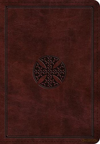 ESV Large Print Bible (Trutone): English Standard Version, Mahogany TruTone Mosaic Cross Design - ESV Bibles by Crossway [KSIĄŻKA]