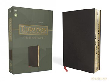 ESV, Thompson Chain-Reference Bible, Bonded Leather, Black, Red Letter, Thumb Indexed: English Standard Version, Black, Thompson Chain-reference Bible, Leathersoft, Red Letter [KSIĄŻKA]