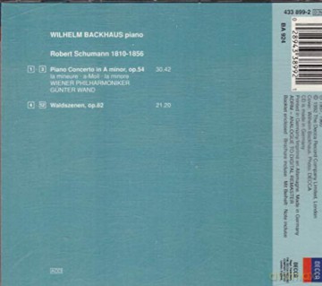 Backhaus: Schu:Piano Concerto/Waldszenen [CD]