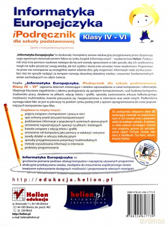 Informatyka Europejczyka. iPodręcznik dla szkoły podstawowej, kl. IV - VI [KSIĄŻKA]+[CD]