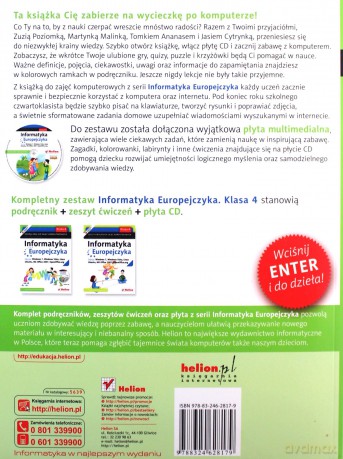 Informatyka Europejczyka. Podręcznik do zajęć komputerowych dla szkoły podstawowej, kl. 4. Edycja: Windows 7, Windows Vista, Linux Ubuntu, MS Office 2007, OpenOffice.org (Wydanie II) [KSIĄŻKA]+[CD]