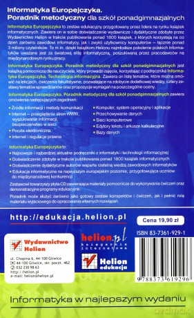 Informatyka Europejczyka. Poradnik metodyczny dla szkół ponadgimnazjalnych [KSIĄŻKA]