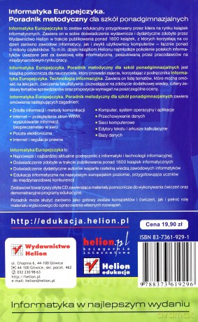 Informatyka Europejczyka. Poradnik metodyczny dla szkół ponadgimnazjalnych [KSIĄŻKA]