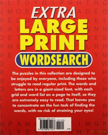 Extra Large Print Wordsearch: Easy-to-Read Puzzles (Arcturus Extra Large Print Puzzles) - Eric Saunders [KSIĄŻKA]