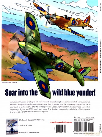Famous Airplanes Coloring Book (Dover Coloring Books) - Arkady Roytman [KSIĄŻKA]