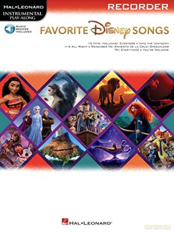 Favorite Disney Songs. Instrumental Play-along for Recorder. Book and Audio-Online (Hal Leonard Instrumental Play-along) [KSIĄŻKA]