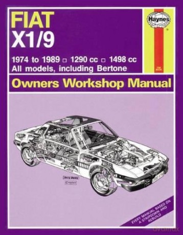 Fiat X1/9 (74 - 89) Haynes Repair Manual - Anon [KSIĄŻKA]