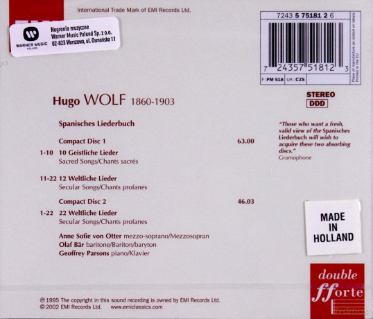 Baer/Parsons: Forte 2-Spanischer Liederbuch [2CD]