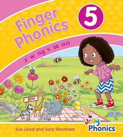 Finger Phonics Book 5: in Precursive Letters (British English edition) (Jolly Phonics: Finger Phonics) - Sara Wernham [KSIĄŻKA]