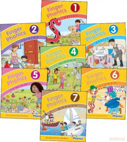 Finger Phonics Books 1-7: in Precursive Letters (British English edition) - Sara Wernham [KSIĄŻKA]