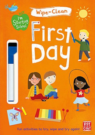 First Day: Wipe-clean book with pen - Pat-a-Cake [KSIĄŻKA]