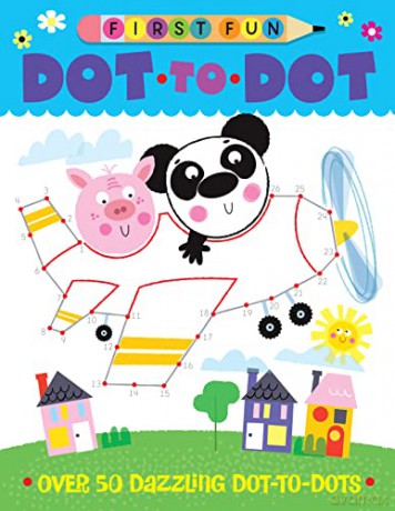 First Fun: Dot-to-Dot: Over 50 Dazzling Dot-to-Dots (Happy Fox Books) The Perfect First Puzzle Book for Kids Ages 4-6, with Engaging Activities, Fun Illustrations, Fill-in-the-Blank Prompts, and More - Edward Miller [KSIĄŻKA]