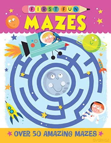 First Fun: Mazes: Over 50 Amazing Mazes (Happy Fox Books) The Perfect First Puzzle Book for Kids Ages 4-6, with Interactive Activities, Fun Illustrations, Fill-in-the-Blank Prompts, and More - Edward Miller [KSIĄŻKA]