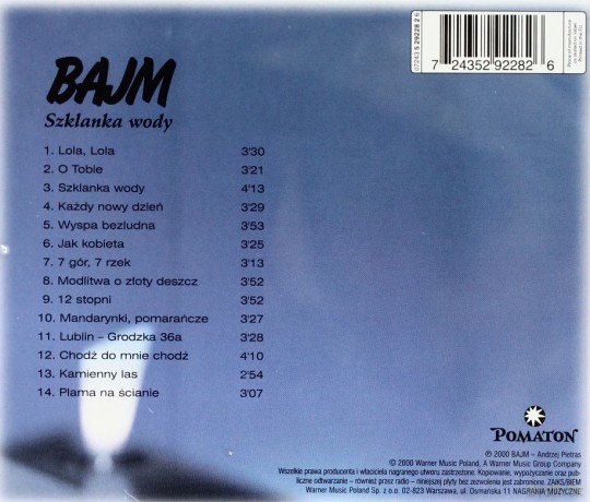Bajm: Szklanka Wody [CD]