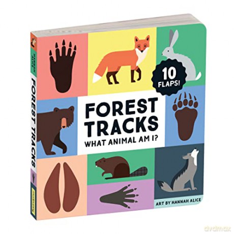 Forest Tracks: What Animal Am I? Lift-the-Flap Board Book - Mudpuppy [KSIĄŻKA]