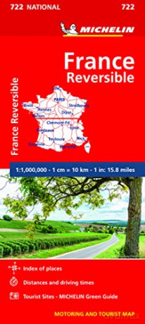 France - reversible - Michelin National Map 722 - Michelin [KSIĄŻKA]