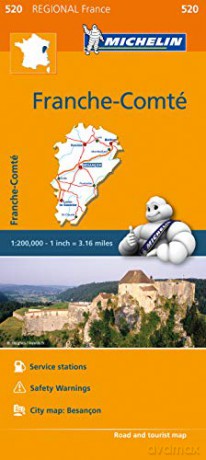 Franche-Comte - Michelin Regional Map 520: Map (Michelin Regional Maps, 520) - Michelin [KSIĄŻKA]