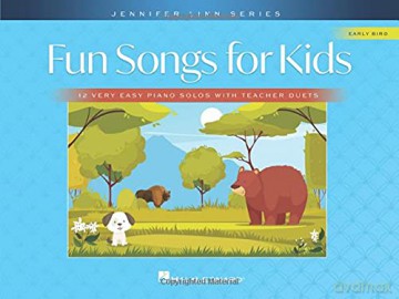 Fun Songs for Kids 12 Very Easy Piano Solos with Teacher Duets (Jennifer Linn: Early Bird) [KSIĄŻKA]