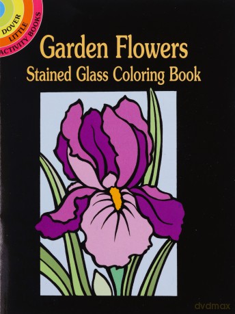 Garden Flowers Stained Glass Coloring Book (Little Activity Books) - Marty Noble [KSIĄŻKA]