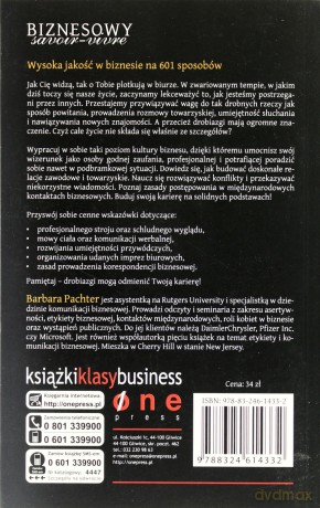 Biznesowy savoir - vivre. Wszystko, co szanujący się biznesmen o etykiecie wiedzieć powinien [KSIĄŻKA]