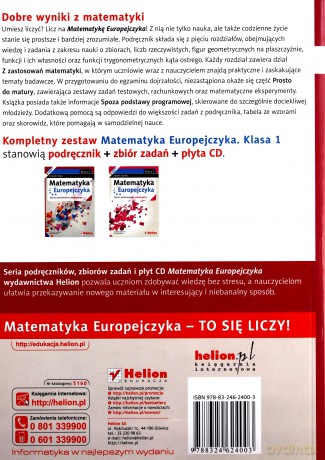 Matematyka Europejczyka. Podręcznik dla szkół ponadgimnazjalnych. Zakres podstawowy i rozszerzony. Klasa 1 [KSIĄŻKA]