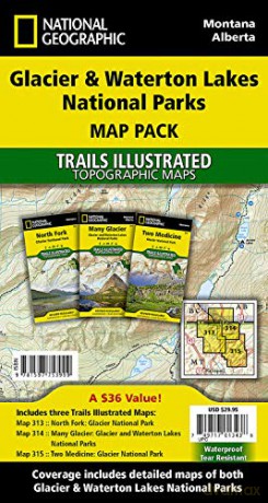 Glacier/Waterton Lakes National Parks,Map Pack Bundle: Trails Illustrated National Parks (National Geographic) - National Geographic Maps [KSIĄŻKA]