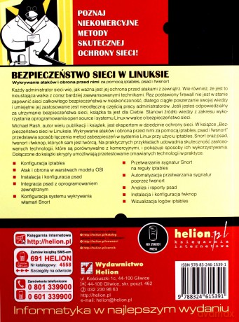 Bezpieczeństwo sieci w Linuksie. Wykrywanie ataków i obrona przed nimi za pomocą iptables, psad i fwsnort [KSIĄŻKA]