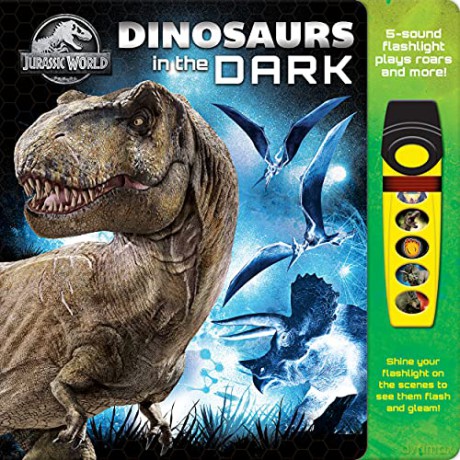Glow Flashlight Adventure Book Wht Jurassic World Dinosaurs in the Dark - Pi Kids [KSIĄŻKA]