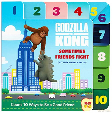 Godzilla vs. Kong: Sometimes Friends Fight: (but They Always Make Up) (Playpop): (But They Always Make Up) (Friendship Books for Kids, Kindness Books, Counting Books, Pop Culture Board Books, Playpop) - Carol Herring [KSIĄŻKA]