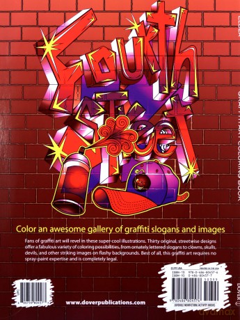 Graffiti Art Coloring Book (Dover Coloring Books) - Jeremy Elder [KSIĄŻKA]