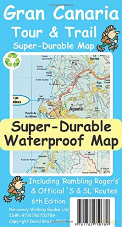 Gran Canaria Tour and Trail Super-Durable Map (6th ed) - David Brawn [KSIĄŻKA]