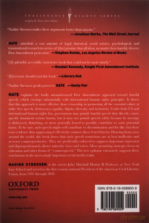 HATE: Why We Should Resist it With Free Speech, Not Censorship (Inalienable Rights) - Nadine Strossen [KSIĄŻKA]