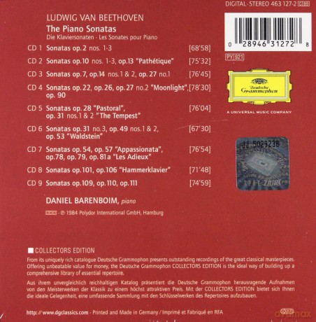 Barenboim: Beethoven: The Piano Sonatas [9CD]