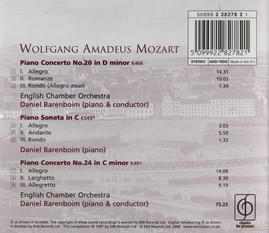 Daniel Barenboim: Piano Concertos 20 [CD]