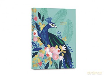 High Note 2021 Planner by Claire Picard, Peacock 18-Month Softcover Planner, July 2020 - December 2021, 5.75" x 7.75" [KSIĄŻKA]