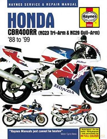 Honda CBR400RR Fours Motorcycle Repair Manual - Anon [KSIĄŻKA]