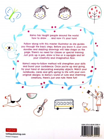 How to Draw Anything Anytime: A Beginner's Guide to Cute and Easy Doodles (over 1,000 illustrations) - Kamo [KSIĄŻKA]