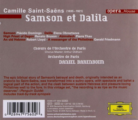 Barenboim: Sain-Saens:Samson Et Dalila Opera House [CD]