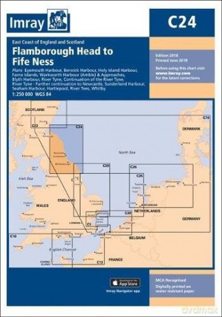 Imray Chart C24: Flamborough Head to Fife Ness (C Series) - Imray [KSIĄŻKA]