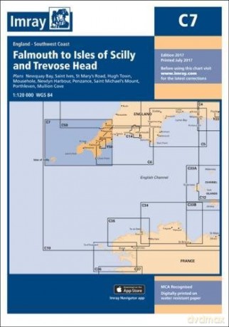 Imray Chart C7: Falmouth to Isles of Scilly and Trevose Head (C Series) - Imray [KSIĄŻKA]