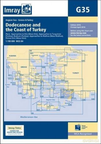 Imray Chart G35: Dodecanese and the Coast of Turkey - Imray [KSIĄŻKA]
