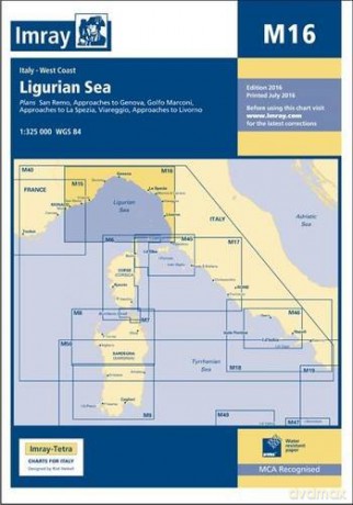 Imray Chart M16: Ligurian Sea - Imray [KSIĄŻKA]