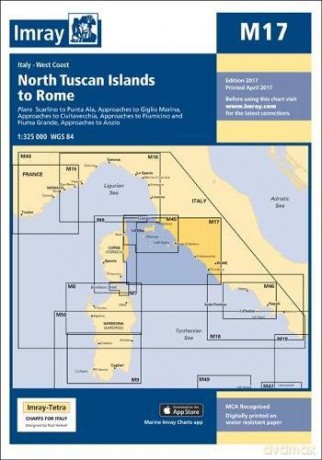 Imray Chart M17: North Tuscan Islands to Rome (M Series) - Imray [KSIĄŻKA]
